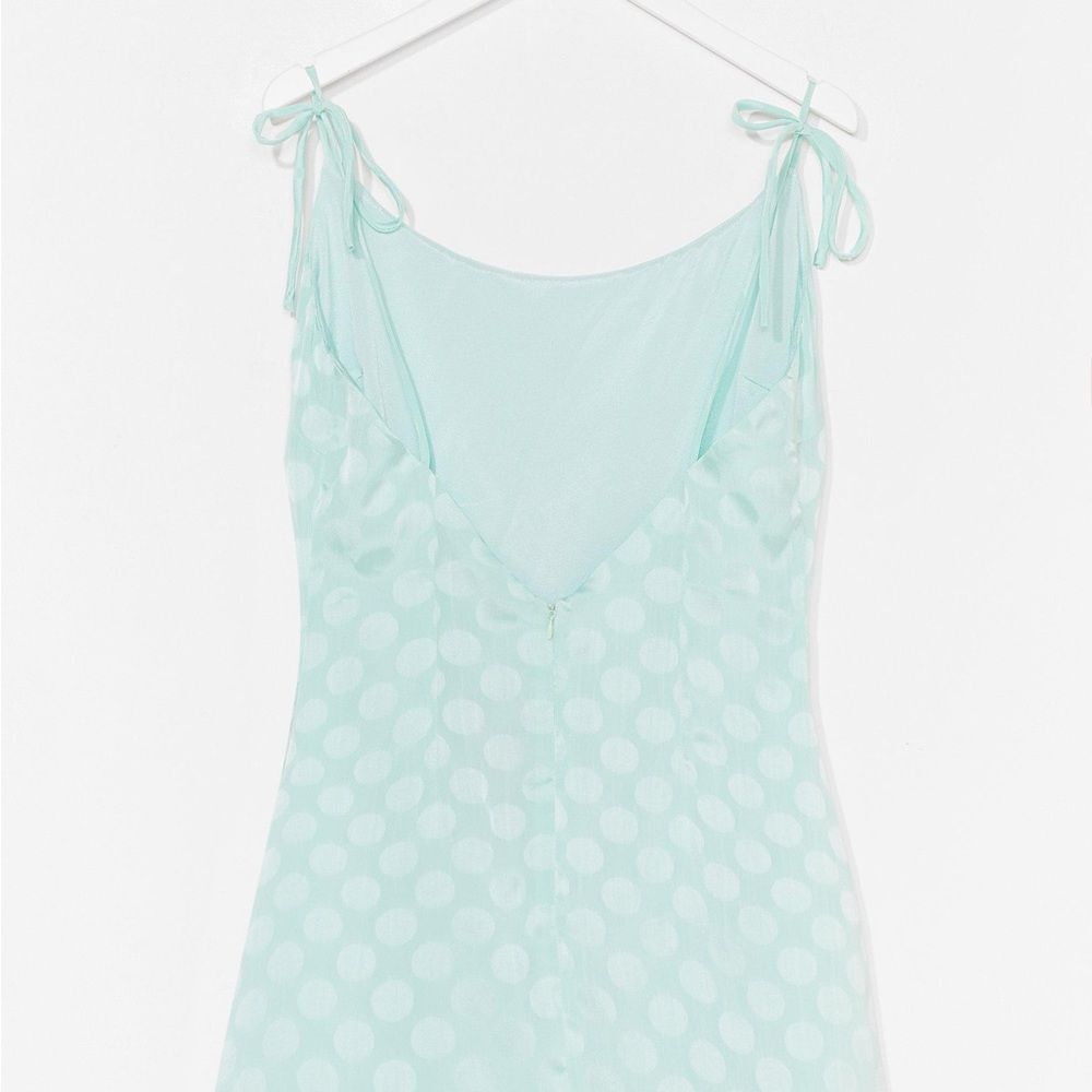 Nasty Gal Jacquard Polka Dot Mini Satin Slip Dress - Picture 3 of 8
